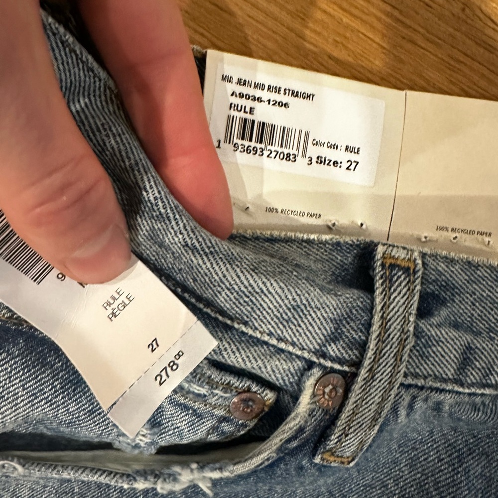 Agolde mia jeans size 27